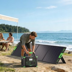 EBL 200W Foldable Solar Panel Kit for Power Station for outdoor