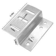Solar Panel Mounting Z Brackets with Nuts & Bolts – 2 Sets of 4 Units, Silver