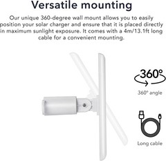 Wasserstein Solar Panel 2 Pack for Ring Spotlight Stick Up Cam Battery