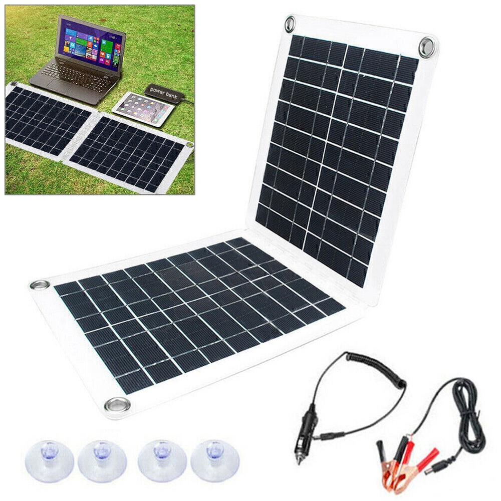 Fit 18V/12V RV/Car/Boat Battery Recharge 60W Foldable Solar Panel Module