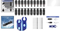Complete 22 PCS Solar Panel Connector Kit with 10AWG Compatibility & Accessories