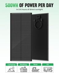 18BB 200W Solar Panel 2Pcs N-Type 12V/24V 100 Watt Solar Panels 25% High