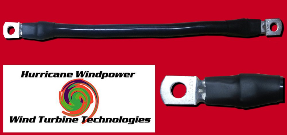 Battery Interconnect Cable Black 16 Inch 2/0 AWG for Solar Panel Wind Generator
