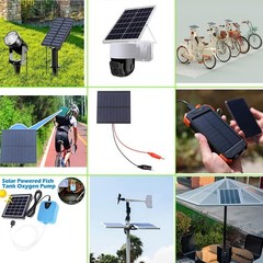 5V 1W Mini Solar Panels 200mA Wire Clip 5Pcs Portable Solar Panel Kit Set