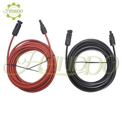 1 Pair Black + Red Solar Panel Extension Cable Wire Connector 12/10 AWG