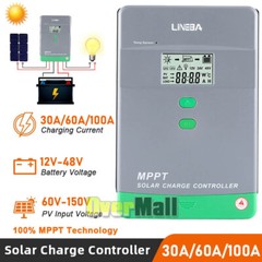 5200W 100A MPPT Solar Charge Controller 12V/24V/36V/48V Battery PV Regulator USB