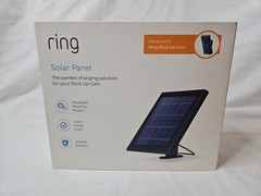 RING SOLAR PANEL Rechargeable Power Black Weather Resistant Brand New