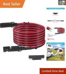 SAE 16AWG 12FT Heavy Duty Extension Cord for Reliable Solar Charging Solutions