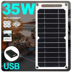 35W Portable Solar Charger Dual USB with Smart Charge Tech Solar Panel for Power