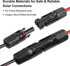 XRDS -RF Solar Connector to XT60 Cable 75FT, Heavy-Duty High Current Transfer