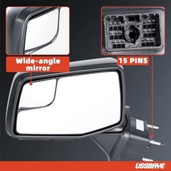 Left Side Mirror for 2019-2025 Chevy Silverado 1500 RST 15 L – 15 Pins & PTM