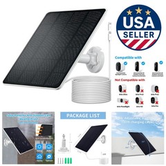 Durable 5W Solar Panel Charger for Outdoor Cameras – Perfect for Arlo & Ring