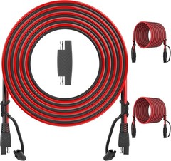 Versatile 25FT SAE Extension Cable 16AWG – Best for Batteries and Solar Panels