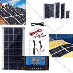 10/15/20/25W Solar Panel Dual USB+10A Solar Charger+Alligator Clip Wire+DC Line
