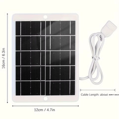 Foldable Portable USB Solar Panel Charger for Travel with Flashlight & Fan