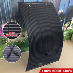 4 x 100W watt Portable Flexible Solar Panel Bendable Thin Mono For RV Roof Home