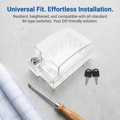 1 Pack Splashproof Socket Box Durable Plastic Outdoor Waterproof Switch Cover