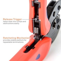 «Solar PV Cable Crimping Tool for IWS4 Solar Connectors, AWG14-10,2.5/4/6mm2, So