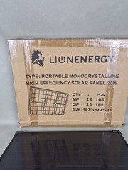 New LION ENERGY Solar Panel Battery Pack Off Grid Charger Power Supply 12v 120v