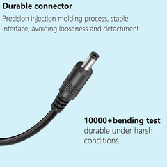 Anti Chew DC Power Cord 5.5×2.1mm to 4.0×1.7mm – Compatible with Tactacam Reveal