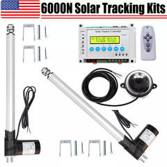 LCD Solar Panel Tracking Tracker Dual Axis Kits W/ 6000N 18″ Linear Actuator IG