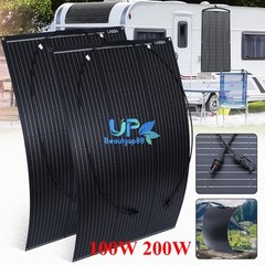 100W 200W Watt Portable Flexible Solar Panel 18V FOR RV Camping Off-Grid Rooftop