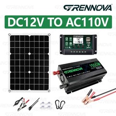 Grennova 1500W Solar Kit 40W Panel 60A MPPT 110/220V Inverter Off-Grid Home RV