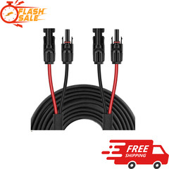 NEW 50FT 10AWG Solar Panel Extension Cable Female Male Connectors Generator