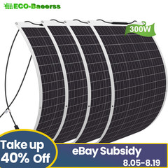 300W Flexible Solar Panel Mono 12V Home RV Boat Camping Power Battery Charging