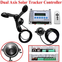 Dual Axis Solar Panel Sun Tracking Tracker W/ LCD Controller W/Wind Speed Sensor