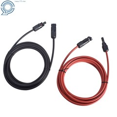 1 Pair 15 FT Black+Red 12AWG Labwork Solar Panel Extension Cable Wire Connector