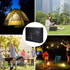 Powkey 146Wh 200W Portable Power Station Solar Generator with 40W Solar Panel