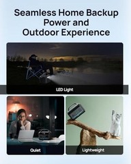 Portable Power Station 600W(1200W Surge) – 288Wh(90,000mAh) Solar Generator