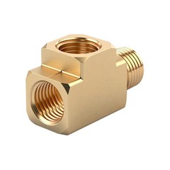 Brass Branch Adapter with Square Body Easy to Use for Gauge and Fluid Line Use