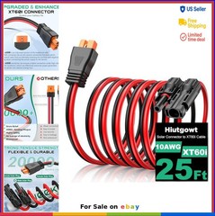 10AWG XT60i Solar Cable 25FT Solar to XT60i Extension Connector for Portable