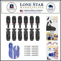 12 PCS 10AWG Solar Connectors with Spanners – Long-Lasting Outdoor Performance