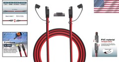 2 FT 10FT Extension Cable Copper 16GA Waterproof Quick Connect with Fuse