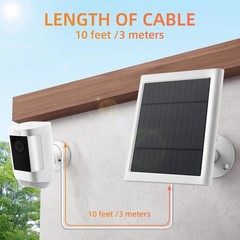4W Solar Charger for Ring Cameras – Dual Pack with 10ft Cable & Rotatable Mount