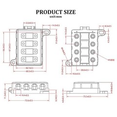 2 Position Waterproof Fuse Box Set for Cars For Electrical Wiring Harness