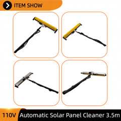 Electric Solar Panel Cleaner 3.5m Roller Brush 110V for Solar Maintenance Tool