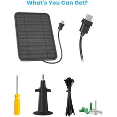 5W Solar Panel Blink Outdoor Camera Continuous Power 360° Adjustable Mount 3 Pk