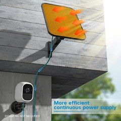 Solar Panel 3.2W 13ft Cable 360° Mount Micro USB USB-C for Arlo Essential XL