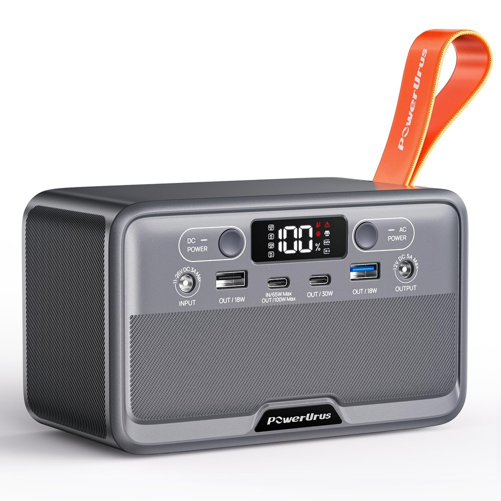 Portable Power Station,PowerUrus28,000mAh Solar Power Bank,LiFePO4Battery Backup