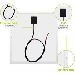 20W 18V Solar Battery Charger Trickle Maintainer Solar Panel Kit for Car Boat RV