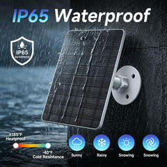 5W Solar Panel for Ring Camera, Compatible with Rings Spotlight &All-New Stick U