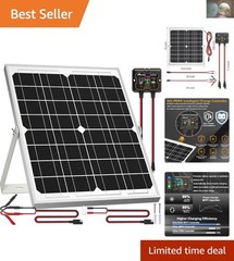 High Efficiency 20W Solar Panel Charger for 12V Batteries – MPPT Technology