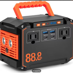 88.8WH Solar Generator Portable Power Station with 30W Solar Panels, 24000mAh