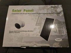 6W Solar Panel Compatible with Google Nest Camera Outdoor & Indoor Battery Solar