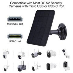 4W Solar Panel for Ring,Blink,Eufycam,Wyze,Reolink Rechargeable Battery Camera