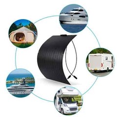 200W 800W Flexible Monocrystalline Solar Panel RV Home Roof Boat Car Off Grid